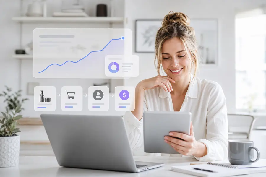 Creator reviewing storefront earnings and performance